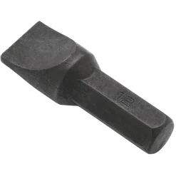Plain Slot Impact Screwdriver Bit, 12mm