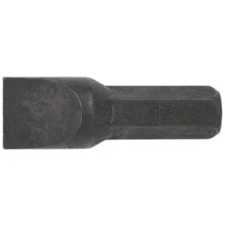 Plain Slot Impact Screwdriver Bit, 12mm