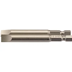 Plain Slot Insert Bit, 8mm, 1/4" Hex, 75mm Long (Pack of 2)