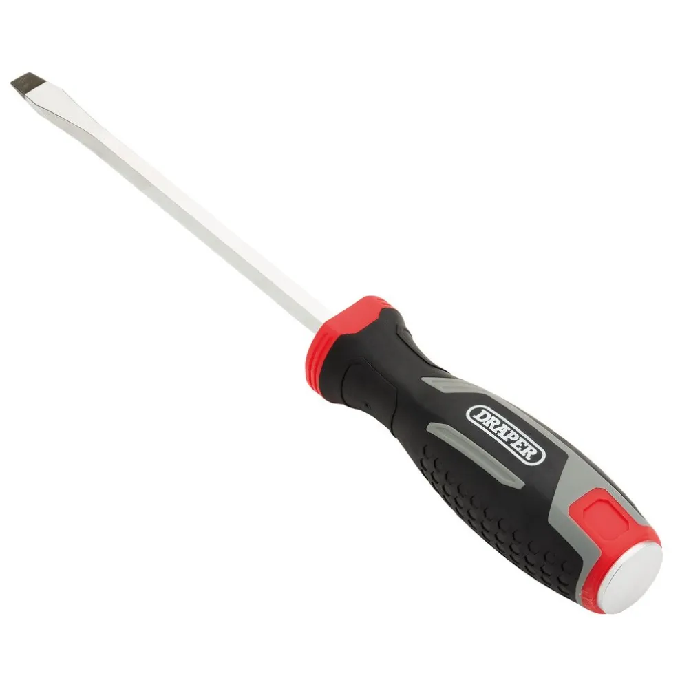 Pound Thru Slotted Soft Grip Screwdriver, SL8 x 150mm