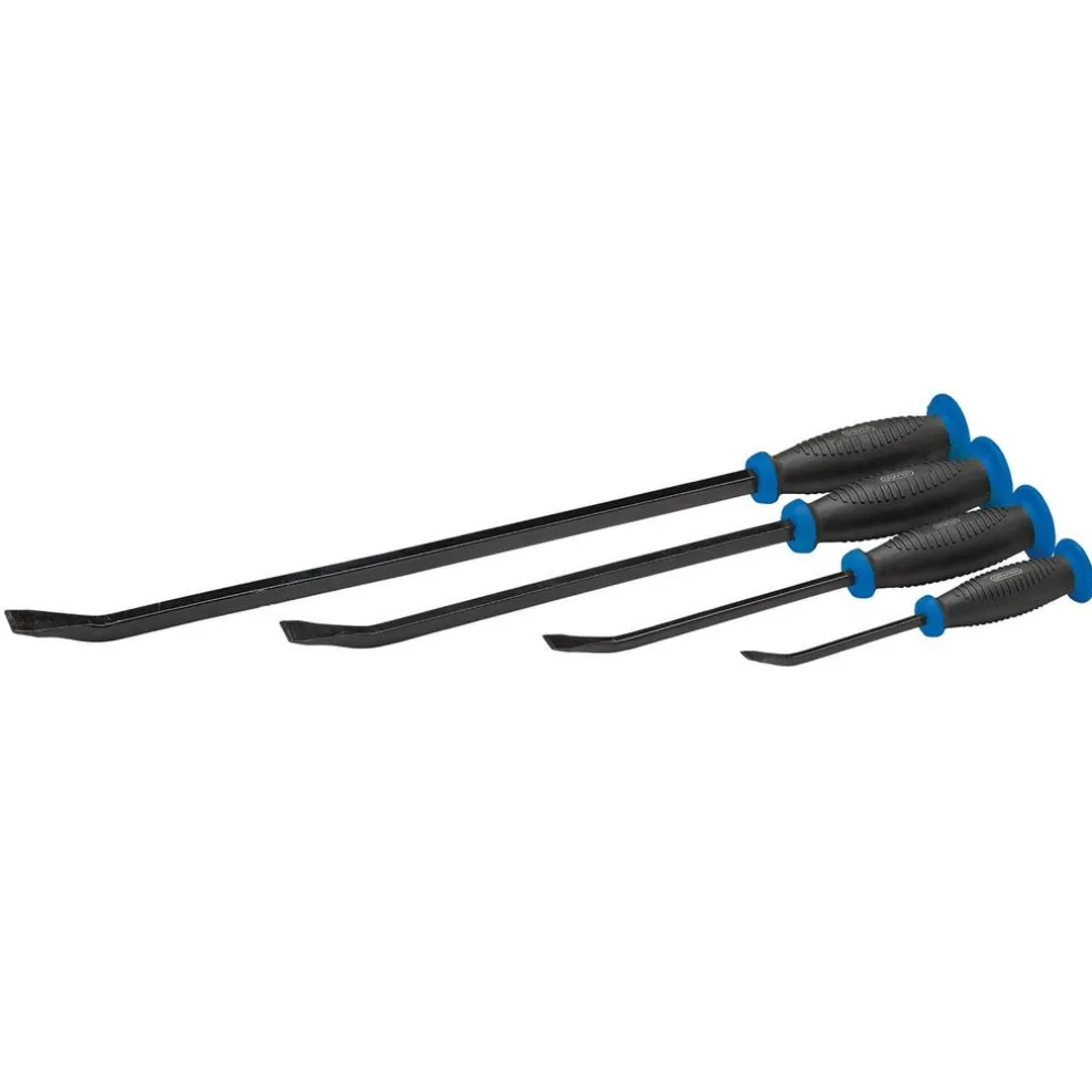 Pound Thru' Soft Grip Pry Bar Set with Hand Guard (4 Piece)