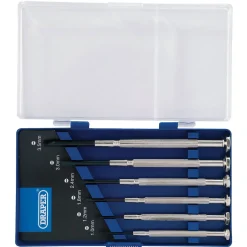 Precision Screwdriver Set, 6 x Plain Slot (6 Piece)