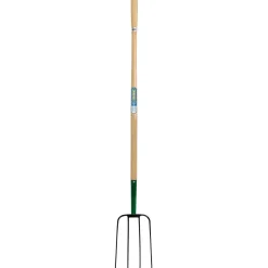 4 Prong Manure Fork with Wood Shaft