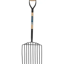 10 Prong Potato Fork with Wood Shaft and MYD Handle