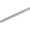 PZ Type Insert Bit, 1/4" Hex, 100mm Long, No.1 (Pack of 1)