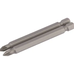 PZ Type Insert Bit, 1/4" Hex, 75mm Long, No.1 (Pack of 2)
