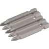 PZ Type Insert Bit, 1/4" Hex, 50mm Long, No.1 (Pack of 5)