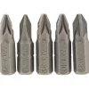 PZ Type Insert Bit, 1/4" Hex, 25mm Long, No.2 (Pack of 5)