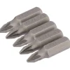 PZ Type Insert Bit, No.1 x 25mm, 1/4" Hex (Pack of 5)