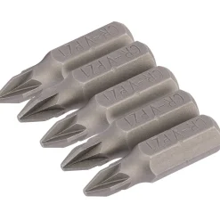 PZ Type Insert Bit, No.1 x 25mm, 1/4" Hex (Pack of 5)