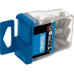 PZ TYPE Insert Bits in Plastic Storage Case, No.2 x 1/4" (Pack of 20)