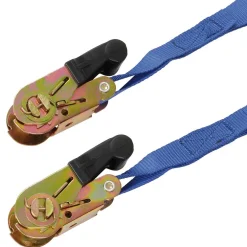 Ratcheting Tie Down Straps, 5m x 25mm, 250kg (4 Piece)
