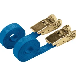 Ratcheting Tie Down Straps, 4.5m x 25mm, 250kg (2 Piece)