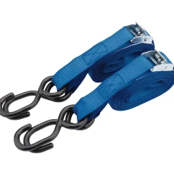 Ratcheting Tie Down Straps, 5.0m x 25mm, 125kg (2 Piece)