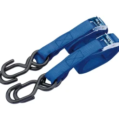 Ratcheting Tie Down Straps, 2.5m x 25mm, 125kg (2 Piece)