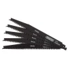 Reciprocating Saw Blades for Wood and Plastic Cutting, 200mm, 6-10tpi (Pack of 5)