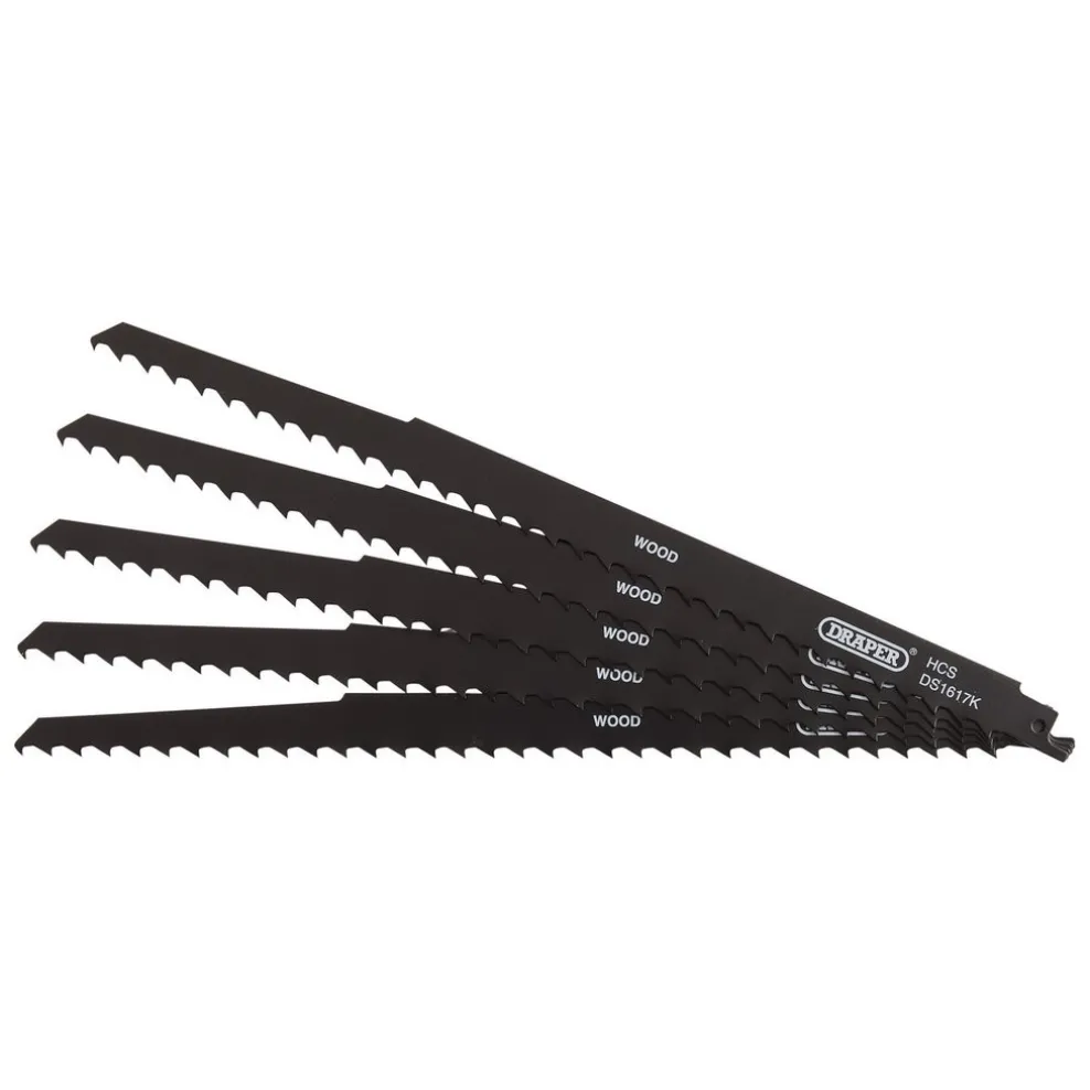 Reciprocating Saw Blades for Pruning & Coarse Wood & Plastic Cutting, 300mm, 3tpi (Pack of 5)