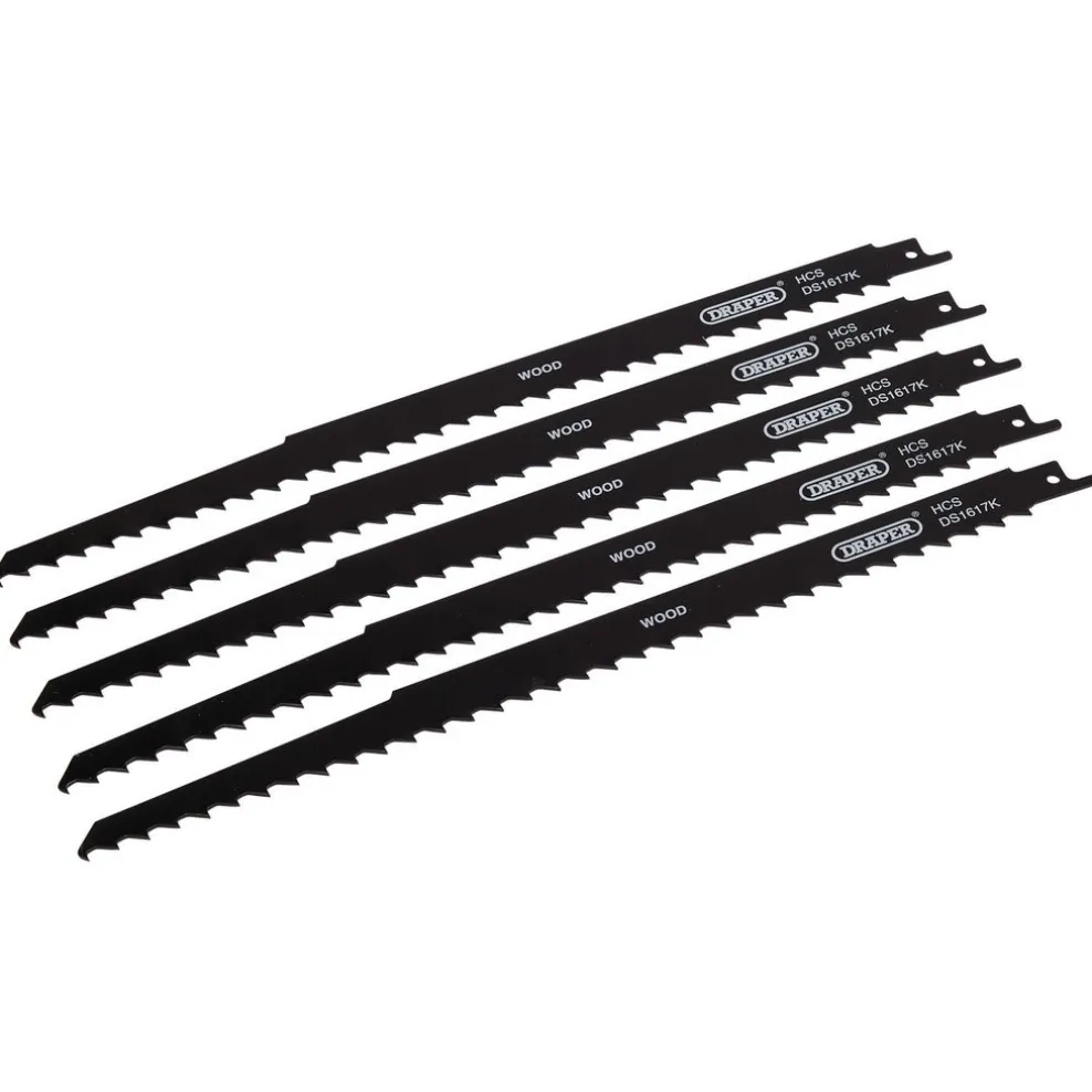 Reciprocating Saw Blades for Pruning & Coarse Wood & Plastic Cutting, 300mm, 3tpi (Pack of 5)