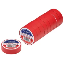 Red PVC Electrical Insulation Tape, 19mm x 20m (Pack of 10)