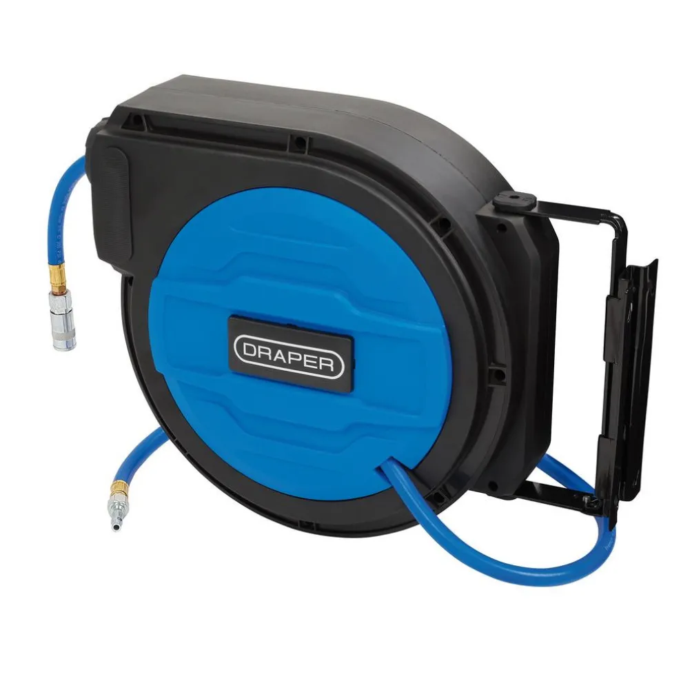 Retractable Air Hose Reel, 15m, 10mm ID