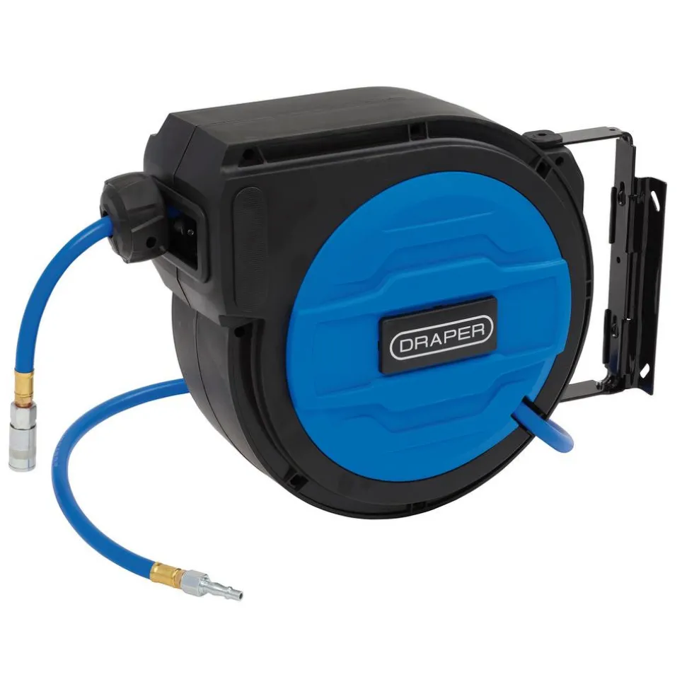 Retractable Air Hose Reel, 15m, 10mm ID