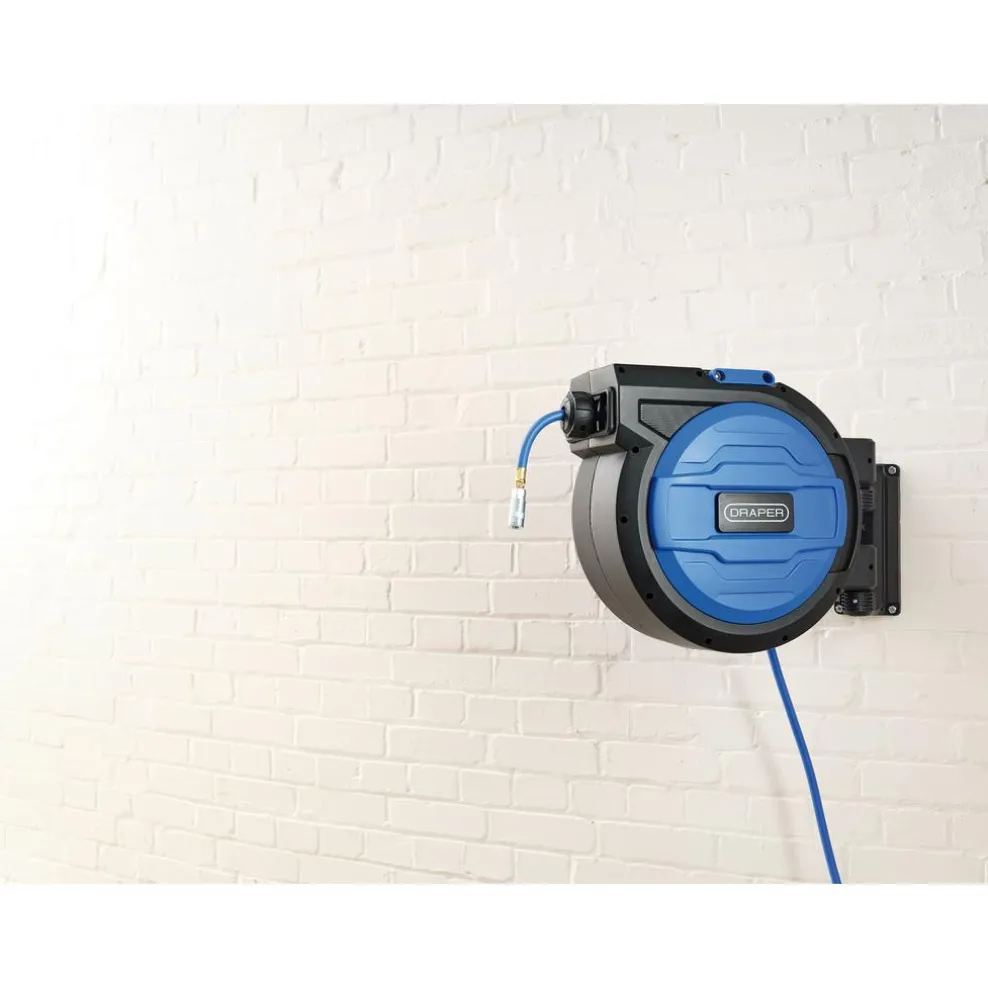 Retractable Air Hose Reel, 20m, 10mm ID