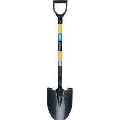 Round Point Builders Shovel with Fibreglass Shaft