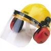 Safety Helmet with Ear Muffs and Visor