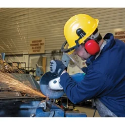 Safety Helmet with Ear Muffs and Visor