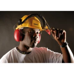 Safety Helmet with Ear Muffs and Visor