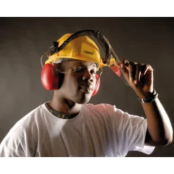 Safety Helmet with Ear Muffs and Visor