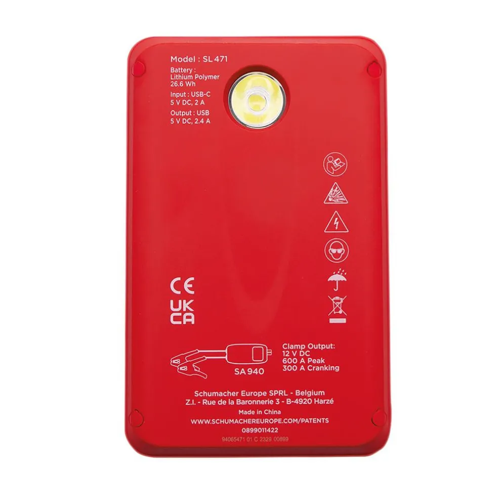 Schumacher® SL471 12V Lithium Booster and Power Bank, 600PA