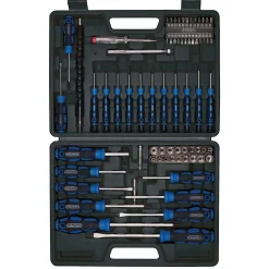 Screwdriver, Socket and Bit Set, Blue (70 Piece)