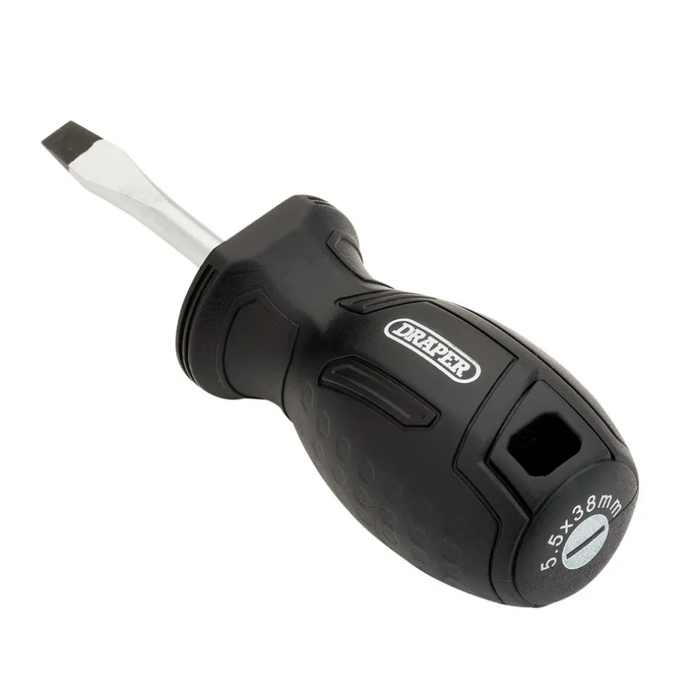 Slotted Hard Grip Screwdriver, 5.5 x 38mm