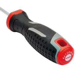Slotted Parallel Soft Grip Screwdriver, SL4 x 100mm