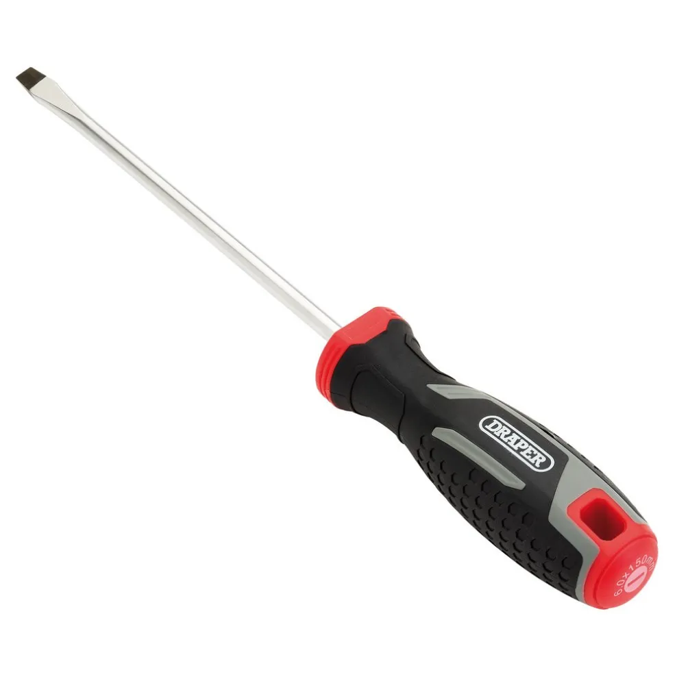 Slotted Soft Grip Screwdriver, SL6 x 150mm