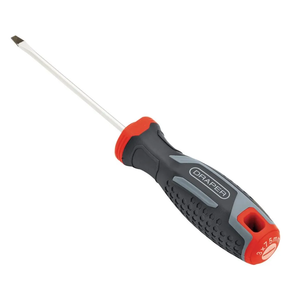 Slotted Soft Grip Screwdriver, SL3 x 75mm