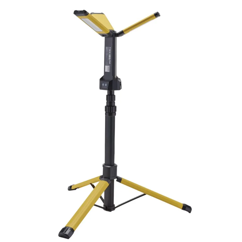 SMD LED Rechargeable Tripod Site Light, 20W, 2000 Lumens, USB Cable Supplied