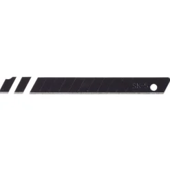 Snap-Off Segment Knife Blades, 9mm, Black (Pack of 10)