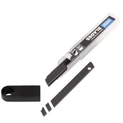 Snap-Off Segment Knife Blades, 9mm, Black (Pack of 10)