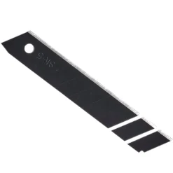 Snap-Off Segment Knife Blades, 18mm, Black (Pack of 10)
