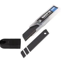 Snap-Off Segment Knife Blades, 18mm, Black (Pack of 10)