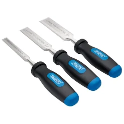 Soft Grip Bevel Edge Wood Chisel Set (3 Piece)