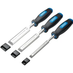 Soft Grip Bevel Edge Wood Chisel Set (3 Piece)
