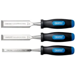 Soft Grip Bevel Edge Wood Chisel Set (3 Piece)