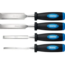 Soft Grip Bevel Edge Wood Chisel Set (4 Piece)