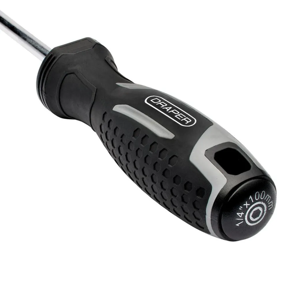 Soft Grip Magnetic Screwdriver Bit Holder, 1/4" x 100mm