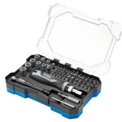 Soft Grip Ratchet Screwdriver and Bit Set (55 Piece)