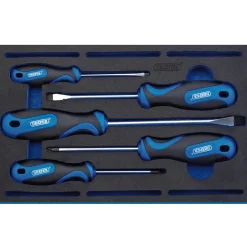 Soft Grip Screwdriver Set in 1/4 Drawer EVA Insert Tray (5 Piece)