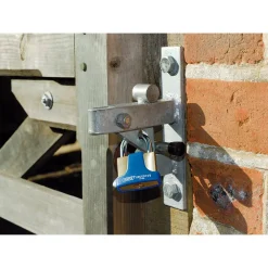 Solid Brass Padlock and 2 Keys with Hardened Steel Shackle and Bumper, 42mm